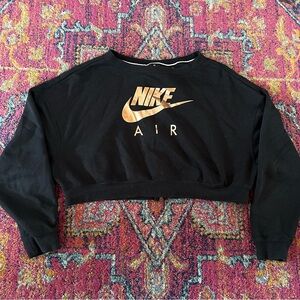 Nike Air Black Cropped Sweatshirt